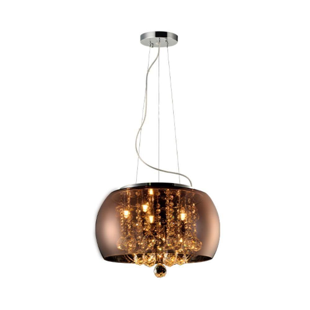 Lustre Pendente Avant Wessex 40cm 5xG9 Cobre Rose Espelhado