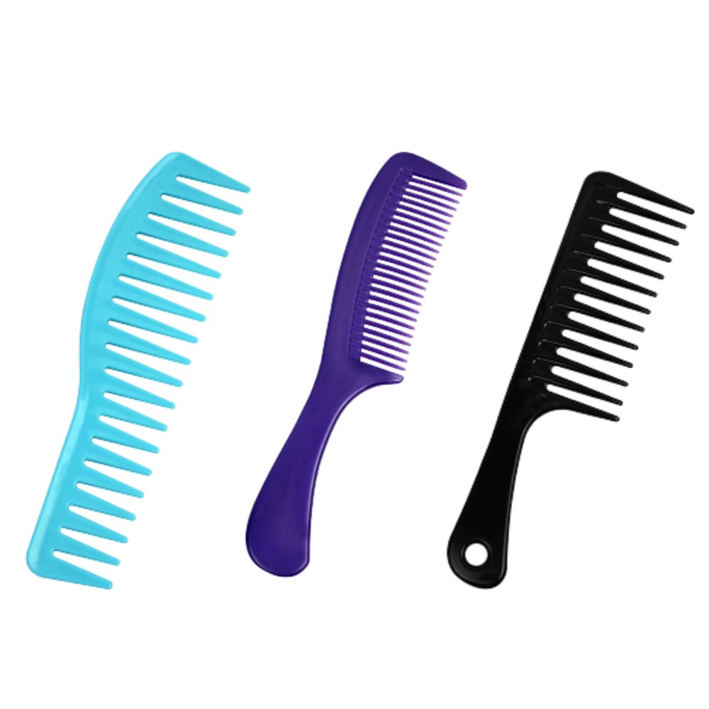 Kit3 Pentes De Cabelo Luxo Marilu Dente Largo Desembaraçante