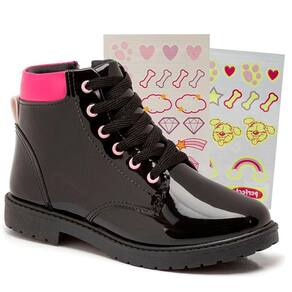 Bota Rock Infantil Feminina Com Adesivo Klin Ref: 154094 28/36