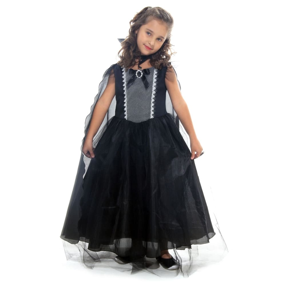 fantasia de vampira infantil improvisada em Promoção na Shopee