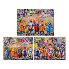 Kit 5 Bonecos Dragon Ball Z Articulados Goku 14 Cm Lacrado