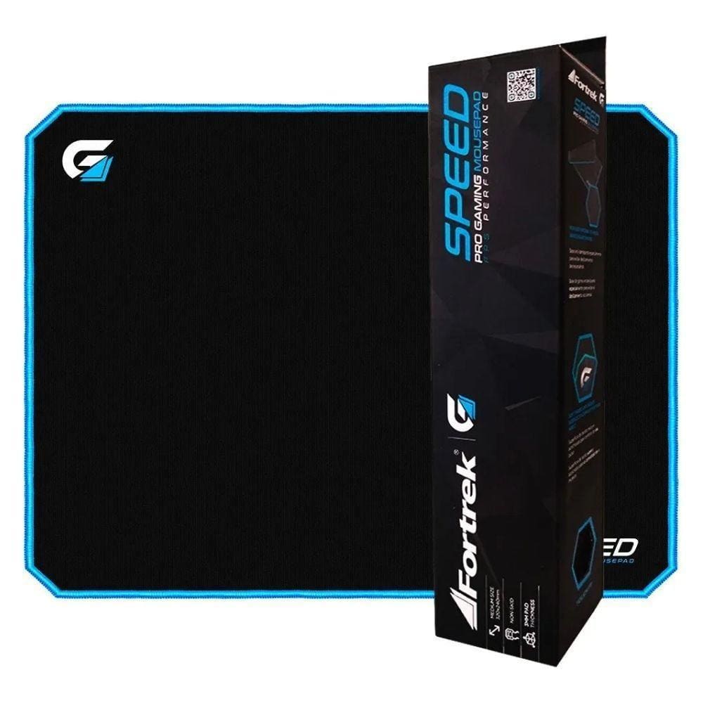 Mouse Pad Gamer Fortrek Speed Azul, Médio, 32x24 - MPG101
