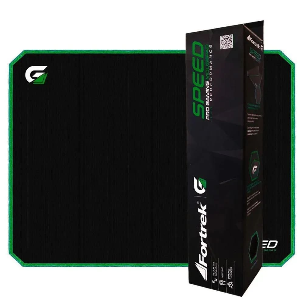 Mouse Pad Gamer Fortrek Speed Verde, Médio, 320x240mm - MGP101