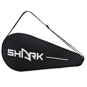 Capa Para Raquete De Beach Tennis Shark Preta e Branca