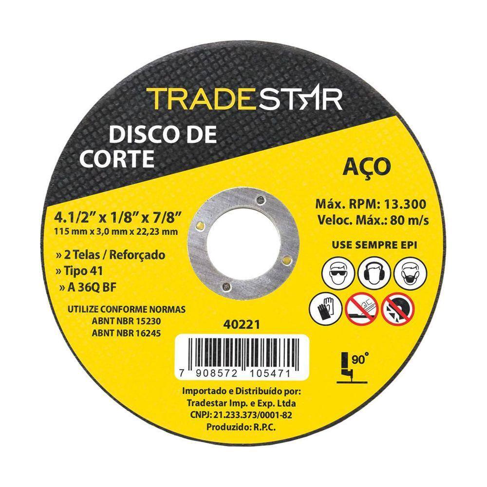 Disco De Corte Metal 115X3,0 Mm Furo 22/23 Mm