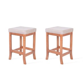 Kit 2 Banquetas Baixa em Madeira Maciça Toquio Pinhão