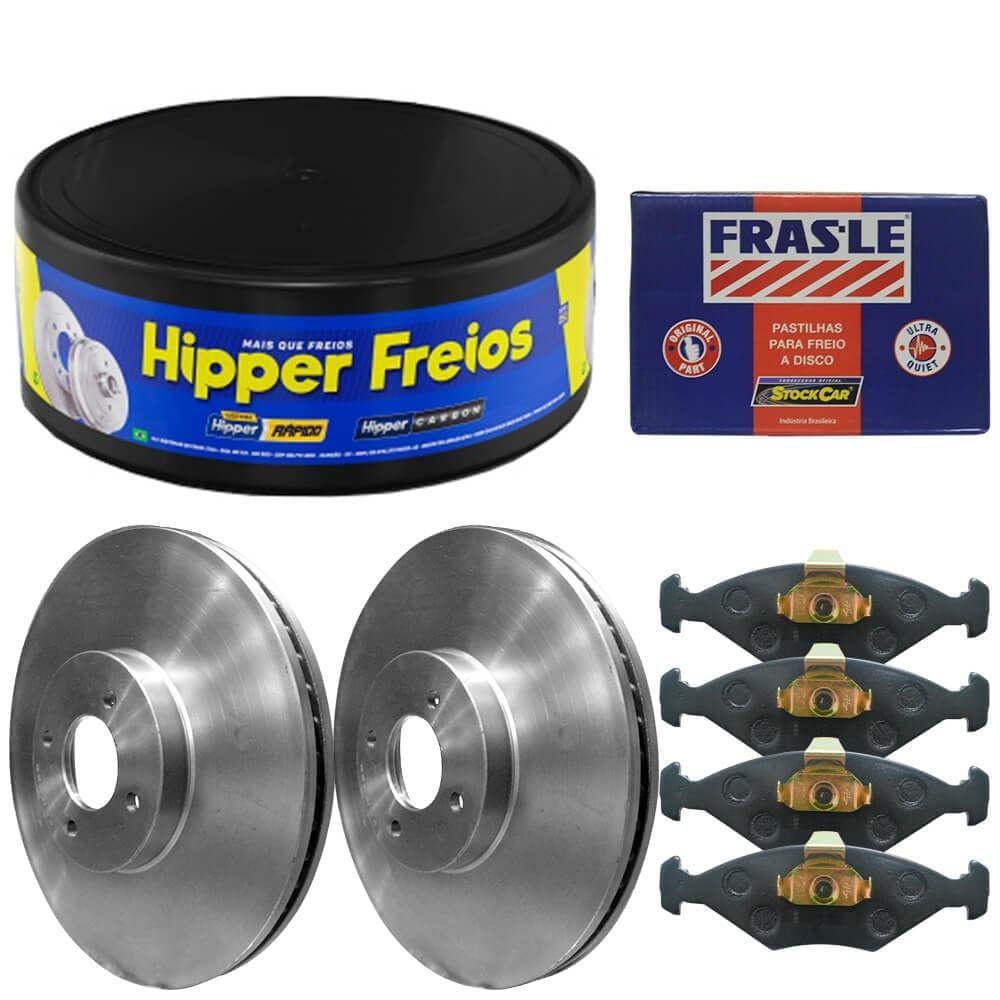 Kit Pastilha Disco Freio Vectra 2003 A 2010 Diant Ventilado