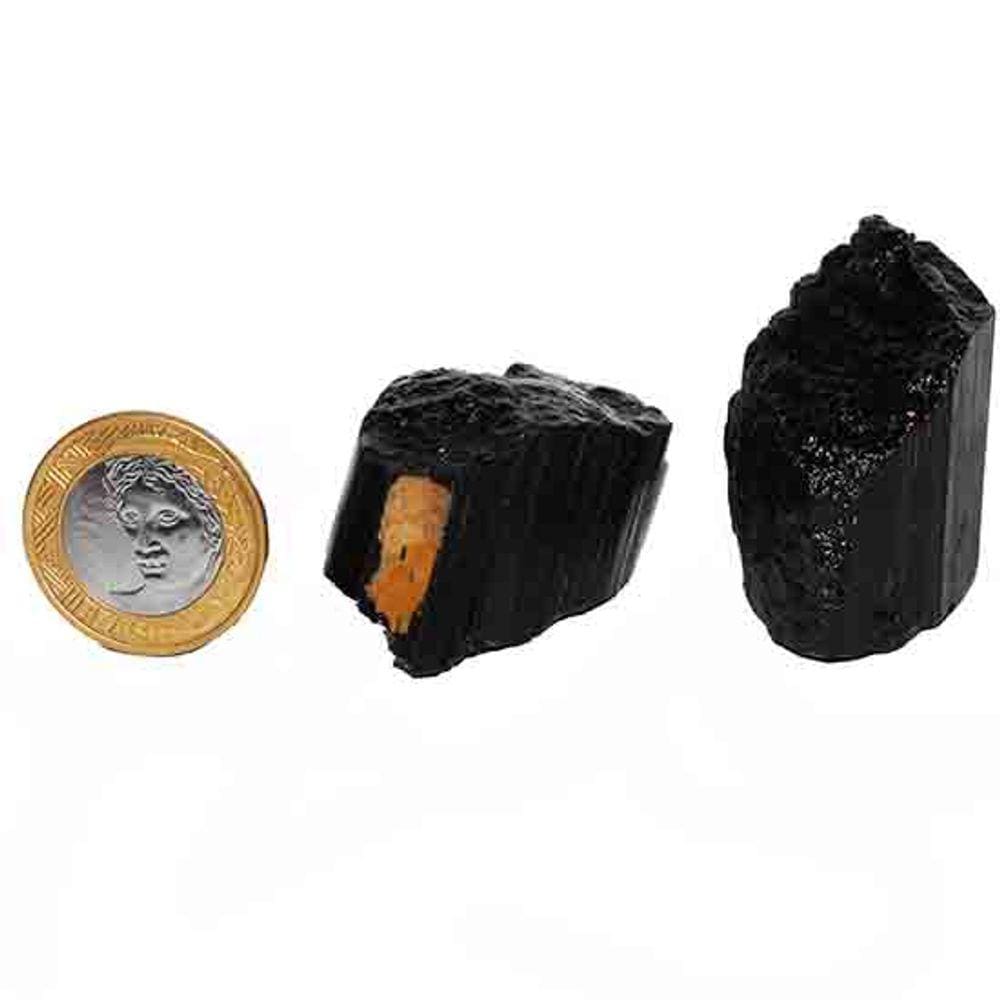 Turmalina Preta Extra Quebra Lisa Natural Raro 25 a 40mm 55g