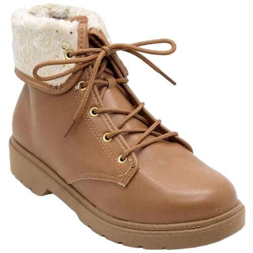 Bota Coturno Infantil Menina Casual com Pelo Ponto