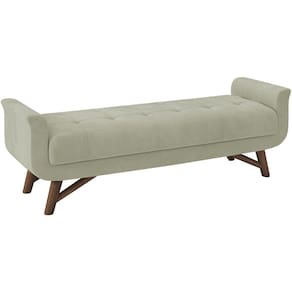 Puff Recamier 140 cm Pes Madeira Leville Veludo SL 940 Peer