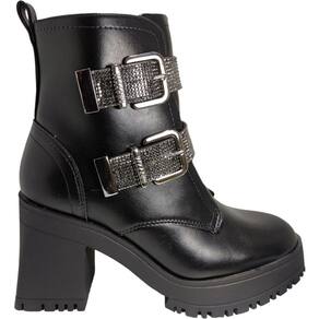 Bota Coturno Feminino Casual Fivela com Brilho Salto Bloco Alto Vizzano 3091.103