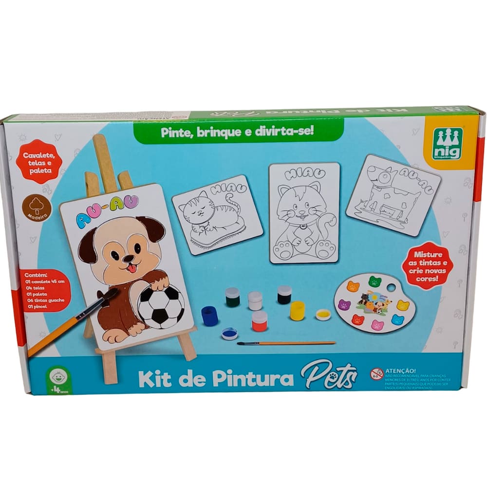 Kit Quadros Pintura Infantil Galinha Pintadinha C/ Cavalete - Babu  Brinquedos