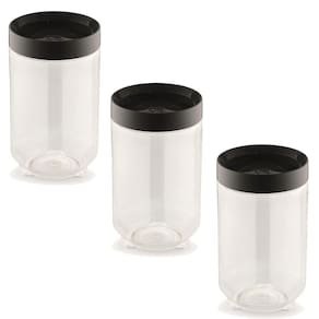 Jogo 3 Pote Conecta Uz Tampa Organizador Empilhável 900Ml