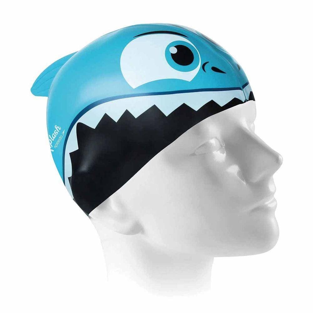 Touca Natacao Shark Jr 528882-080 - Azul Claro/Preto U
