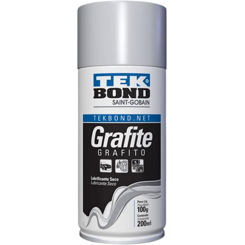 Grafite Seco Aerossol Spray Lubrificante 200ml Tekbond