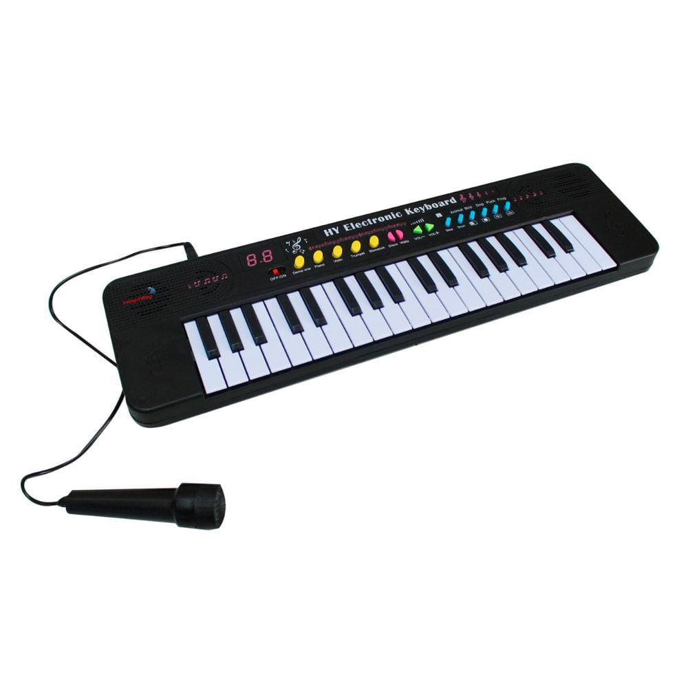 Teclado Musical Infantil Iniciantes c/ 54 Teclas + Microfone em