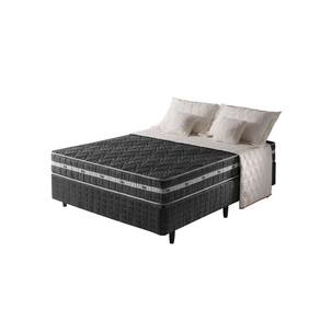 Cama Box Casal Preto + Colchão Espuma D45 Extra Firme Philadelphia 138x188x62cm