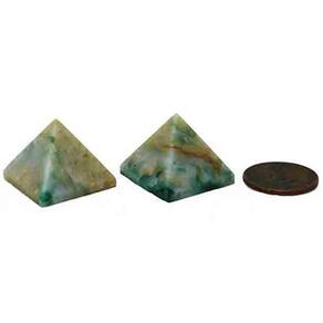 Mini Pirâmide Pedra Jadeita Verde Natural Tipo B Quéops 20mm