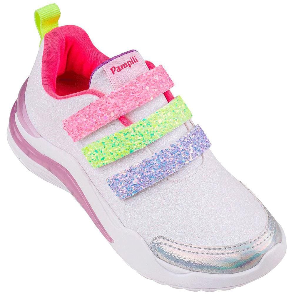 Tênis Infantil Feminino Com Led Pampili Ref: 683013 26/34