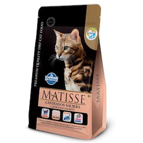 Racao Farmina Matisse Gatos Adultos Castrados Salmao - 800G