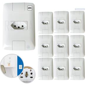 5 Conjunto Tomada elétrica Simples 20A 250v Aria Tramontina