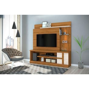 Home Theater Alan para TV de até 55 polegadas - NATURALE/ OFF WHITE - Madetec