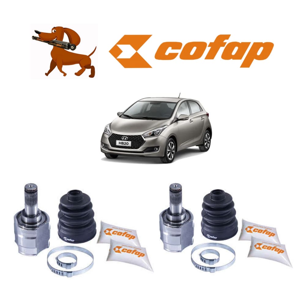 02 Junta Homocinética Deslizante 22x25 Hyundai HB20 2020 Dianteira Lado Câmbio