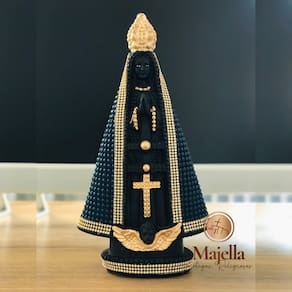 Imagem Nossa Senhora Aparecida Gesso e Strass 15Cm
