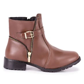 Bota Coturno Feminino Tendencia Casual Tratorada E Reforçada