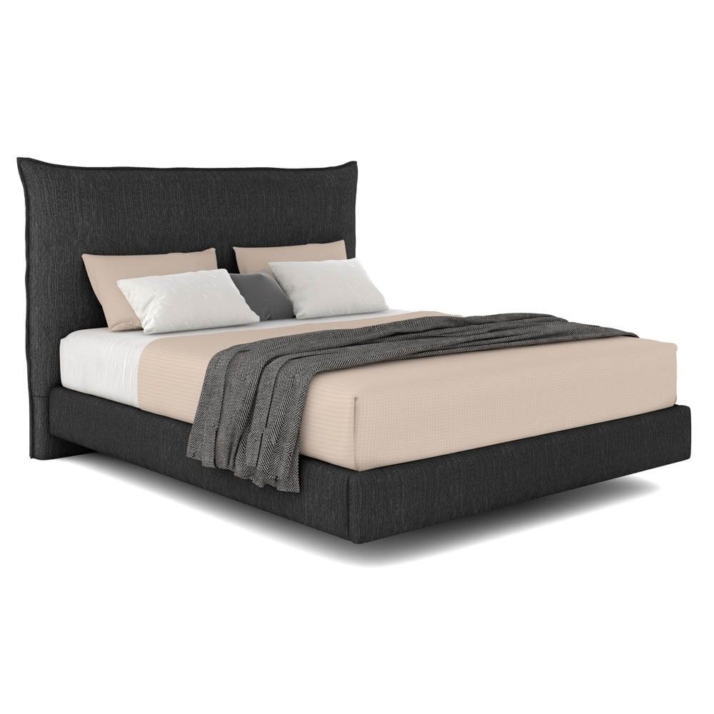 Cama King Flutuante Com Cabeceira 195cm Lyra S05 Linho Preto - Mpozenato