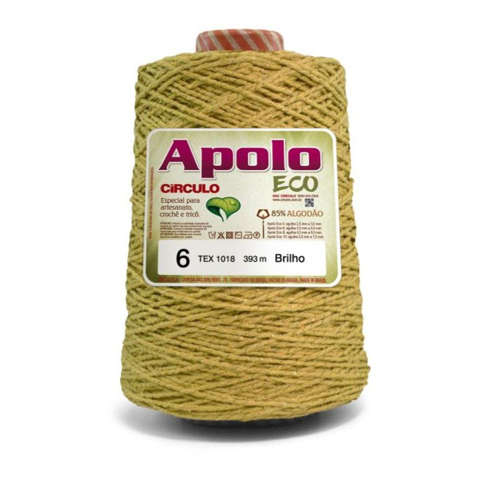 Barbante Apolo Brilho 400g Fio 6 Crochê Tricô