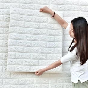 Painel3d RevestimentoParede TijolinhoBranco 70x77Autocolante