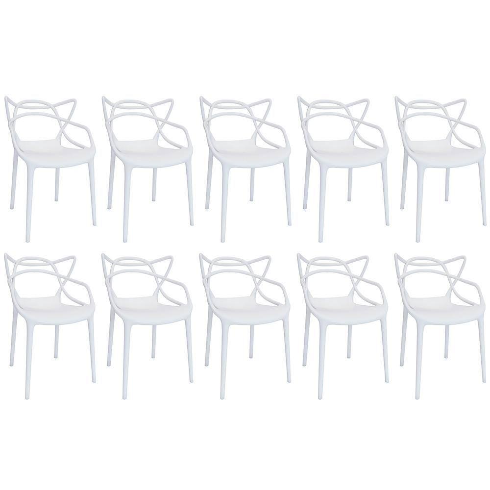 Kit 10 Cadeiras Allegra - Branco