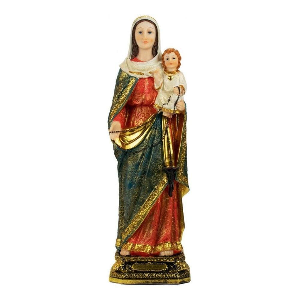 Enfeite Resina Imagem Nossa Senhora Rosário Grande - 50cm