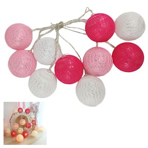 Luminaria Varal Lampada Natal Natalino Decoraçao Led 10 Bolinhas Pilha AA Luz Enfeite Sala Quarto Casa Festa Evento Iluminaçao