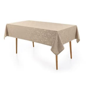 Toalha Mesa Retangular 8 Lugares Jacquard Dominic Marrom
