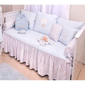 Kit Cama Babá Ovelhinha Hug Baby Cor Azul