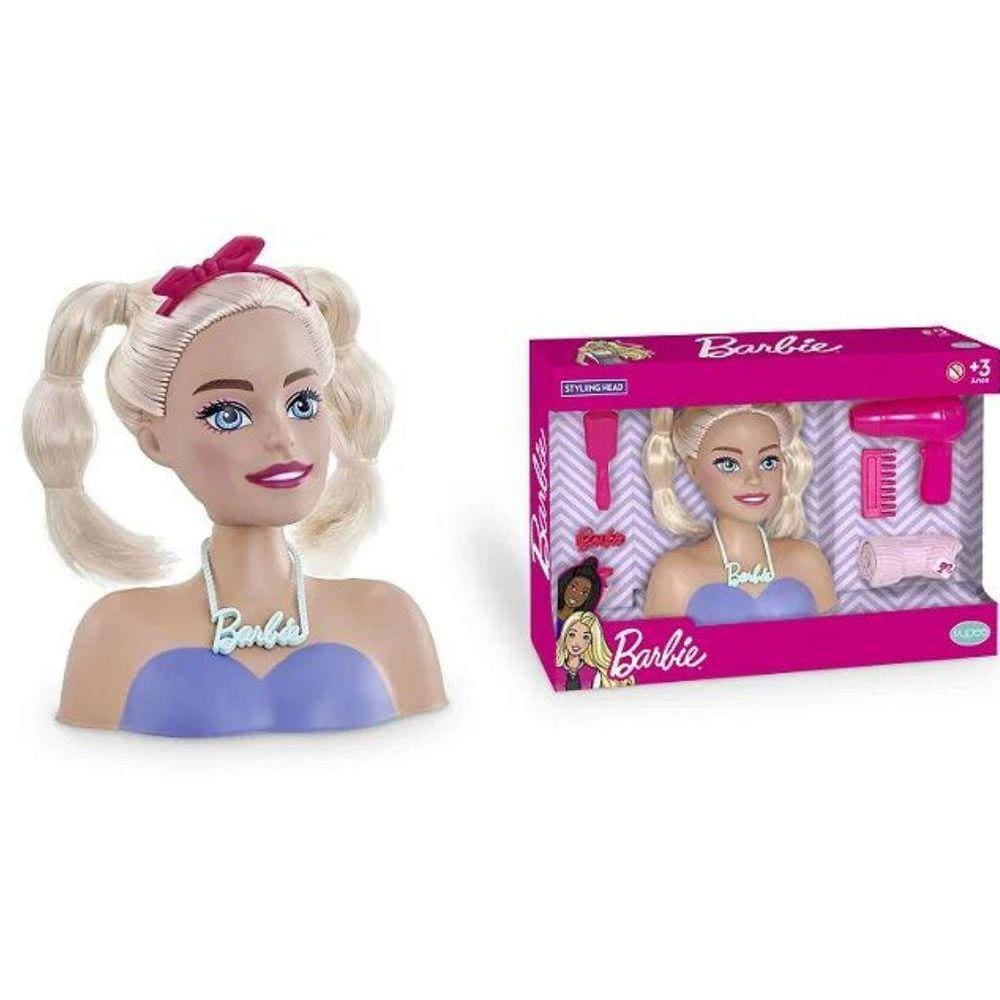 Busto Barbie Com Acessórios Styling Head Brush 1241 - Pupee