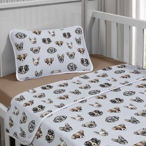 Jogo de Cama Tecebem Baby Malha Estampado Agnes 3 Pçs Trigo