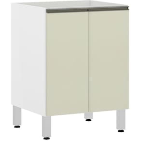 Balcão Sem Tampo 60cm Branco Com Kashmir