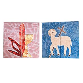 Mosaico Católico em Azulejos decorativos para igrejas e Capelas 40 x 40 cm