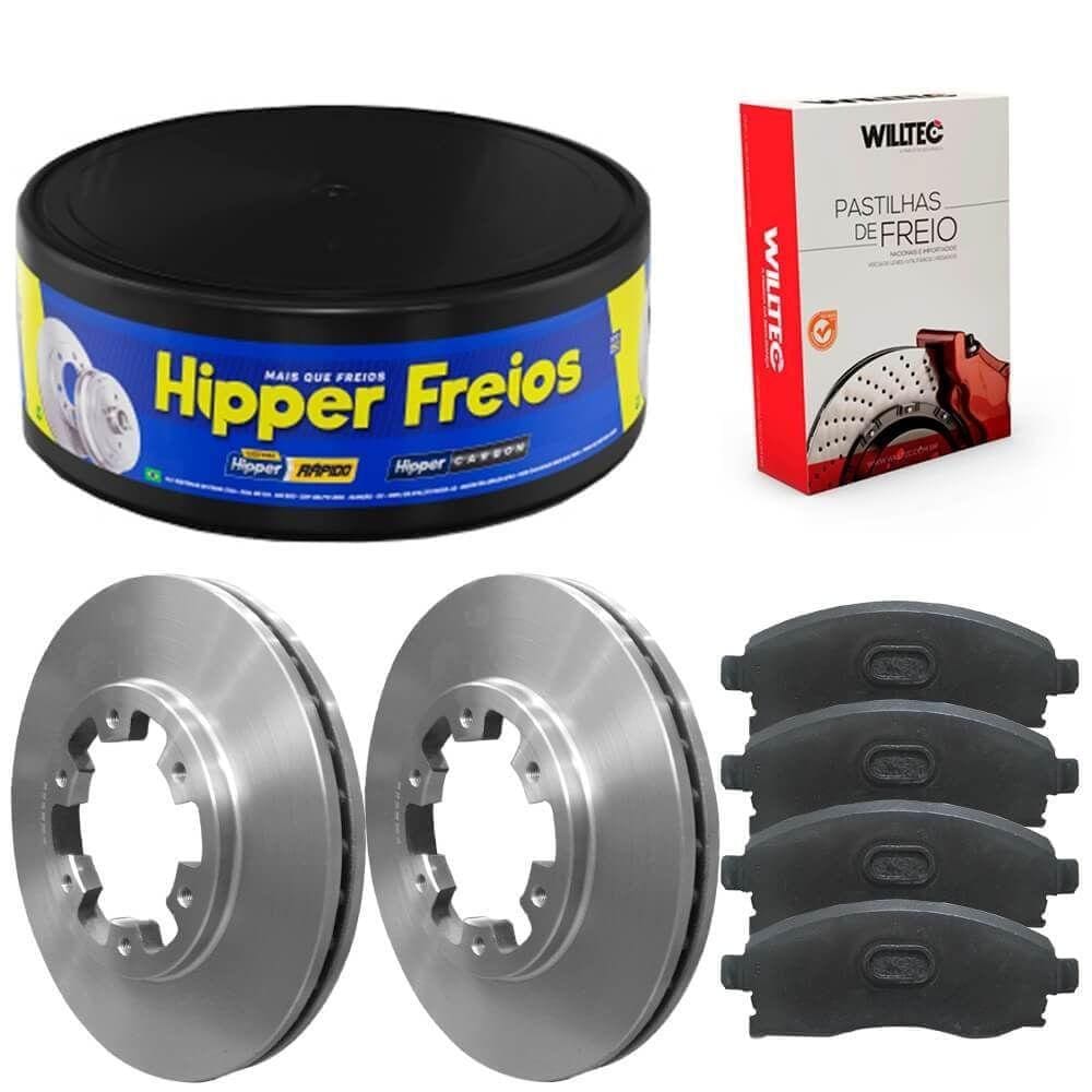 Kit Pastilha Disco Freio Frontier 2008 A 2016 Dianteiro Vent