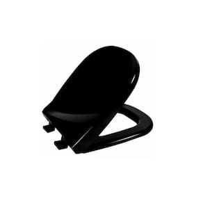 Assento Sanitário Vogue Plus Preto Tampa para Vaso Deca com Fechamento Suave