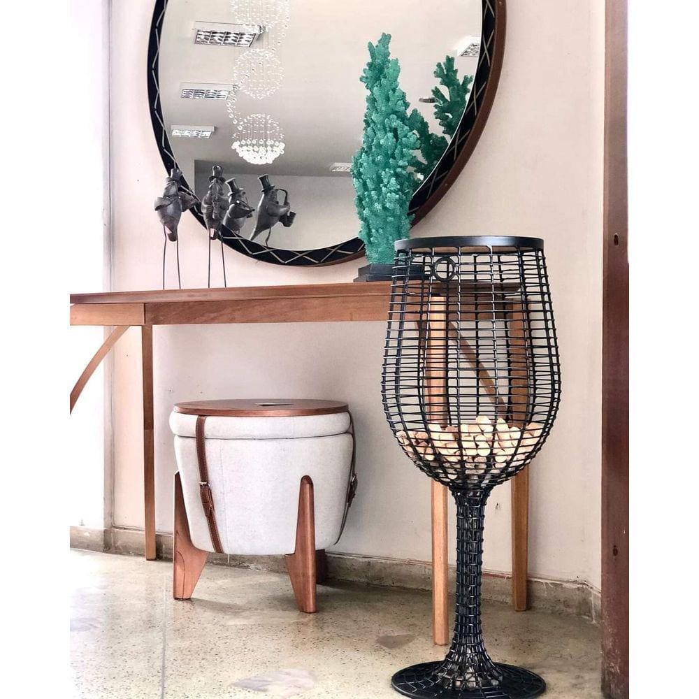 Mesa Taça Enfeite Porta Rolha Grande Para Vinho Artesanal