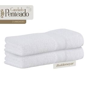 Kit 2 Toalhas Buddemeyer Gigantes Penteado Canelado Branco
