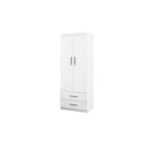 Roupeiro Chiara 2 Portas Branco Em Mdf - Phoenix Baby