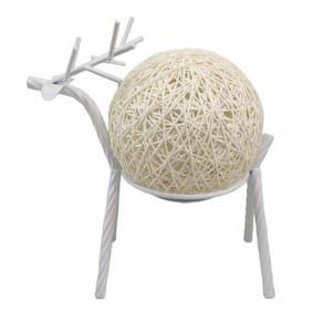 Luminaria Abajur Rustica Veado Rena Cervo Enfeite Decoraçao Natal Sala Quarto Mesa Escritorio Recepçao Hotel Pousada Resistente Iluminaçao