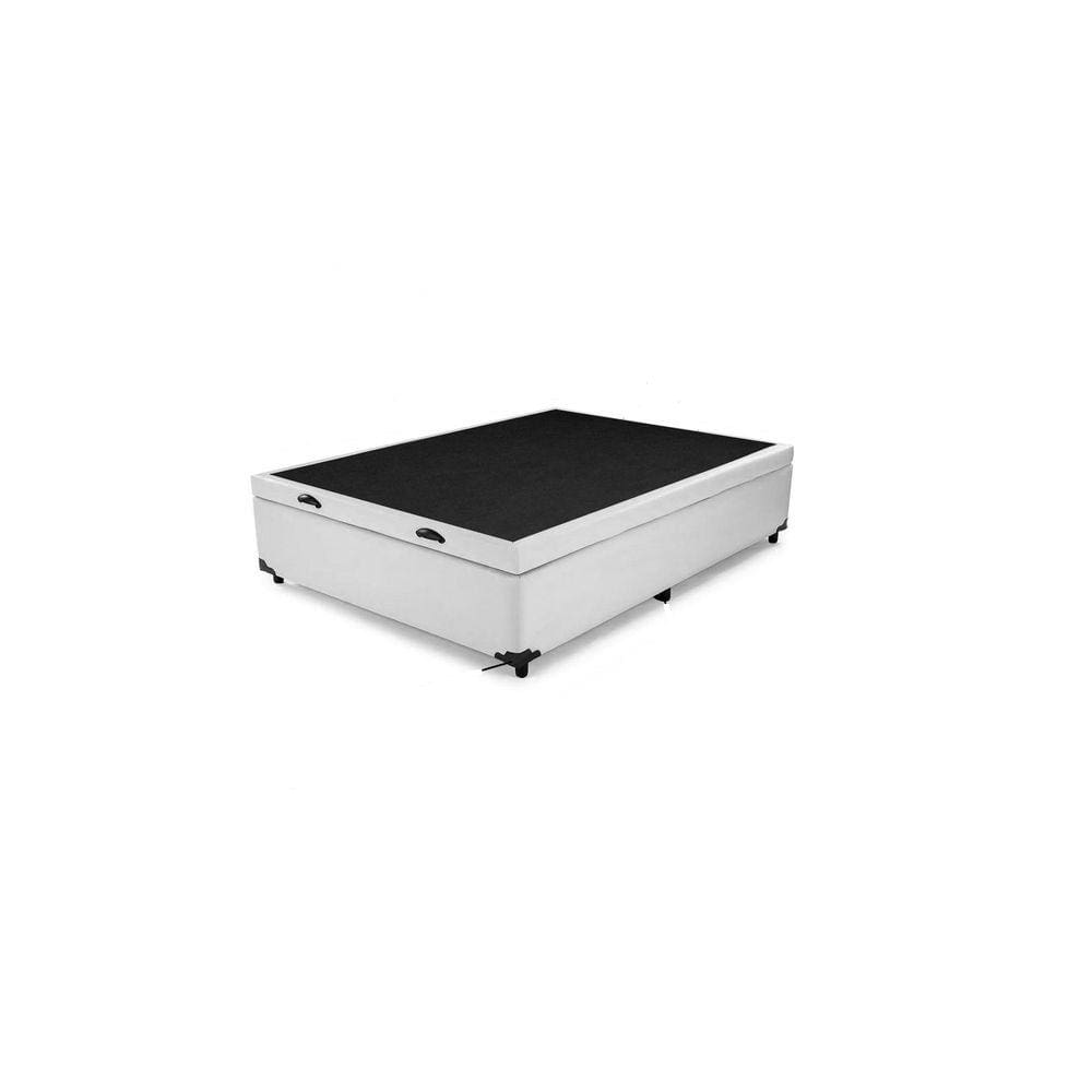 Cama Box Baú Casal Sintético Branco