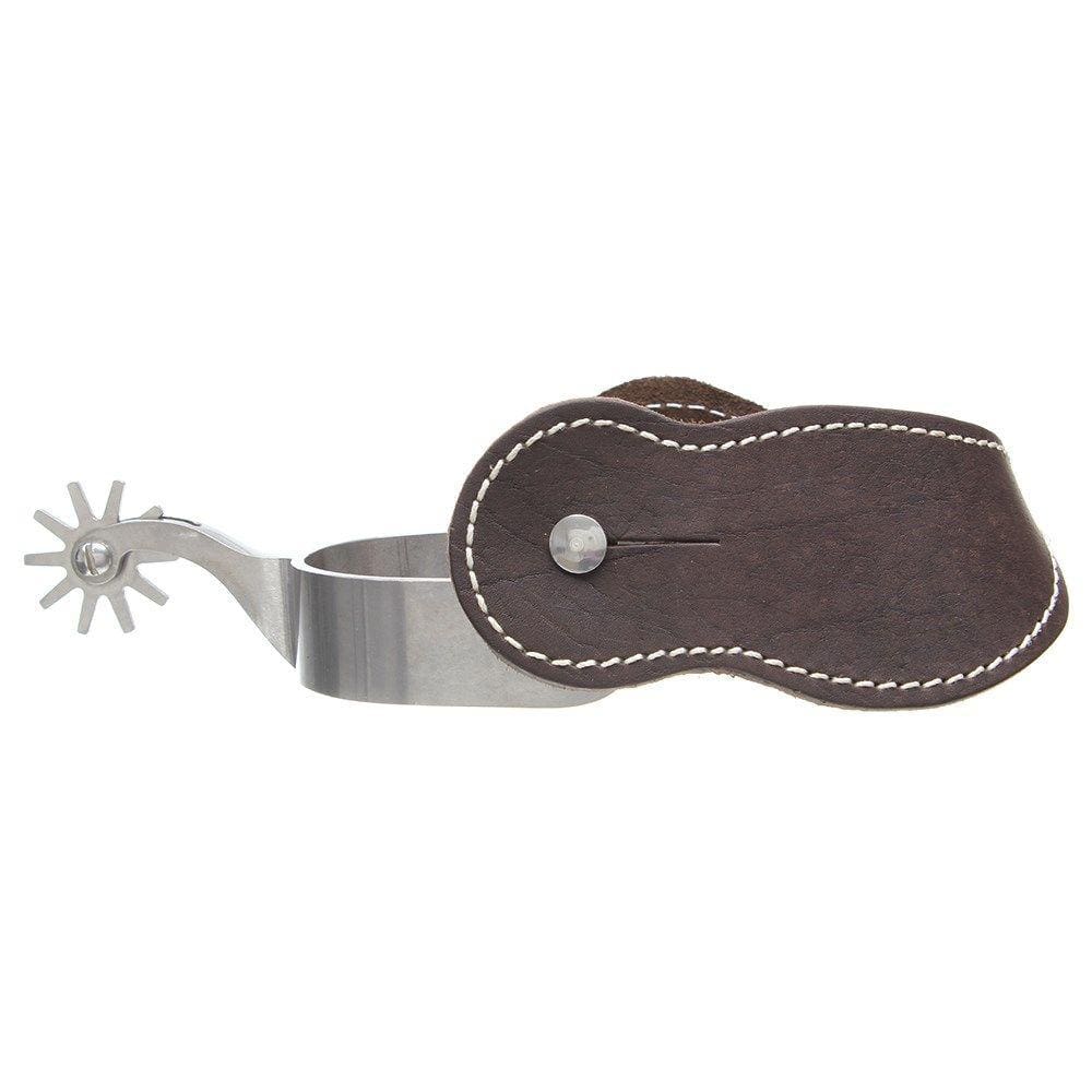 Espora Inox com Roseta de 10 Pontas com Correia de Couro Bronc-Steel 32779