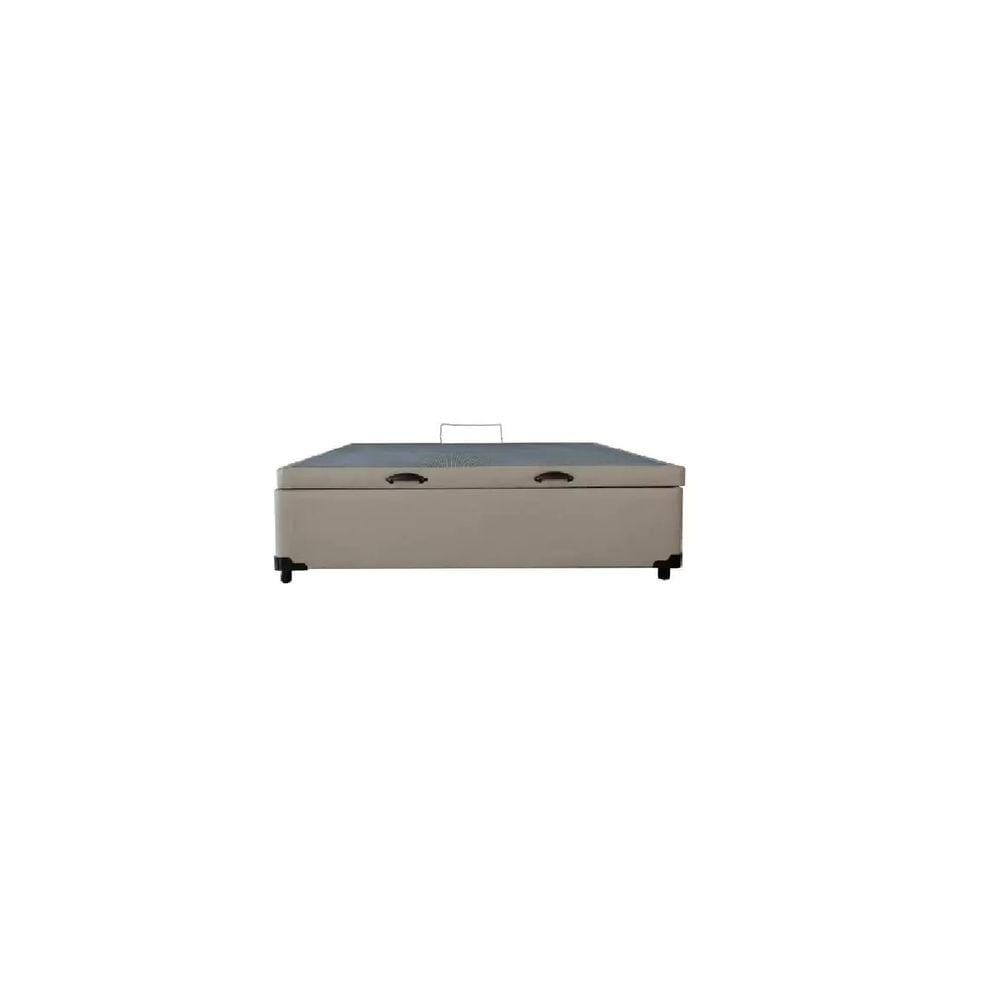 Cama Box Baú Casal Blindado Sintético Branco